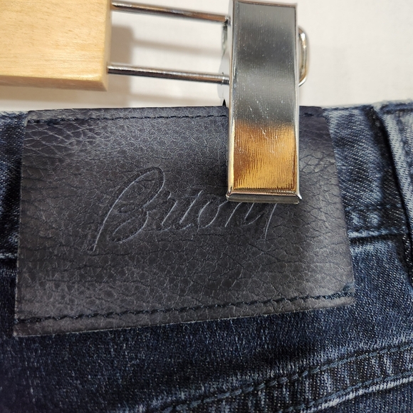 Elegant BRIONI Stelvio Dark Blue Indigo Cotton Stretch Jeans Made in Italy sz 44 - Picture 10 of 14